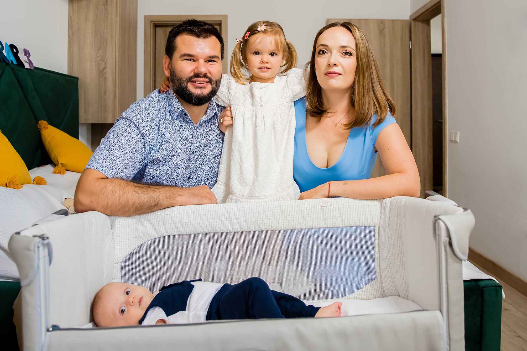 familie si copil la sedinta foto botez